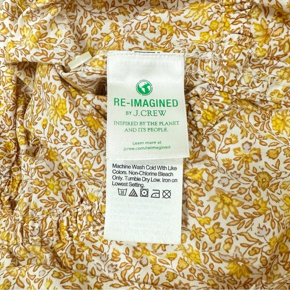 J. Crew Gathered Scoop Neck Short Sleeve Floral Top - Picture 4 of 5